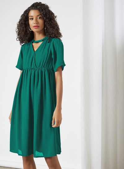 Buy Casual Stylish Dress Green in Saudi Arabia