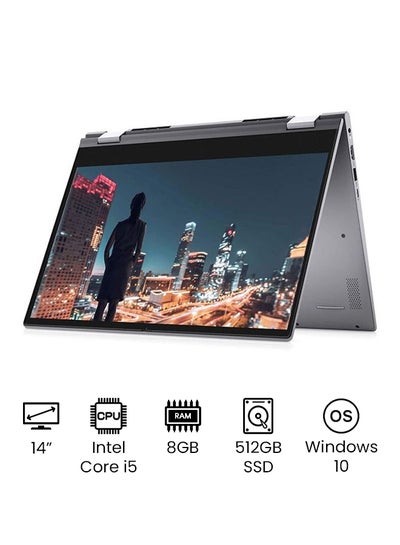 Buy Inspiron 5406INS5047GRY Laptop With 14-Inch Full HD Display, 11th Gen Core i5 1135G7 Processer/8GB RAM/512GB SSD/Intel UHD Graphics/Windows 10 /International Version English Grey in UAE