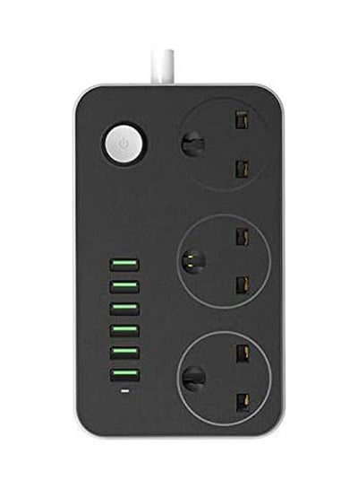 Buy 6 Usb Power Strip 3 Ac Outlets Power Socket Grey 2meter in Egypt