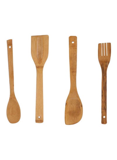 Buy Set Of Wooden Spoons 4 Pieces , Brown Beige in Egypt