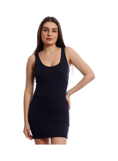 اشتري Bretelle Short Dress Cotton TankTop Navy Blue في مصر