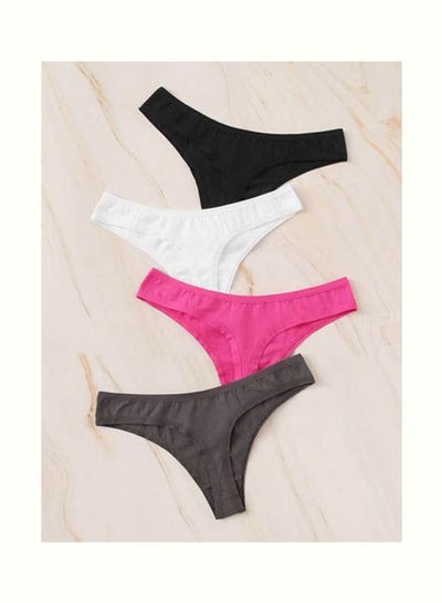 Buy Bundle Of (4) - Solid No Show Women Underwear Multicolour in Egypt