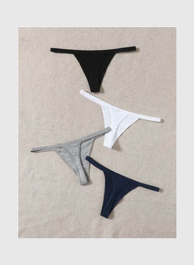 Buy Bundle OF (4) - No Show Cotton Panties Multicolour in Egypt