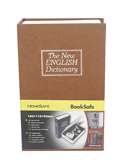 Buy Home Safe Book Shaped Safe 803C - Large Brown 24x16.2x5.4cm in Egypt