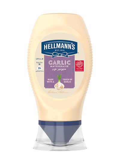 Buy Mayonnaise Ideal As A Dip Dressing Or Spread Garlic Intense Creamy Flavour 235grams in UAE