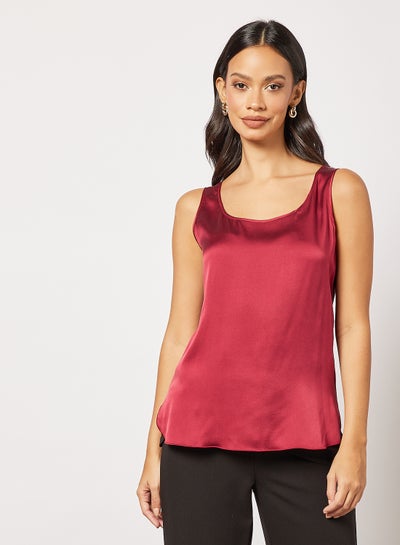 Buy Sleeveless Top Maroon in UAE