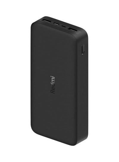 Buy 20000 mAh Redmi Power Bank Fast Charge 18W Dual Port with Micro-USB and USB-C Input Black in Egypt