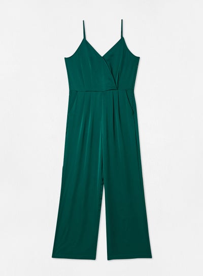 Buy Pleated Jumpsuit Green in Saudi Arabia