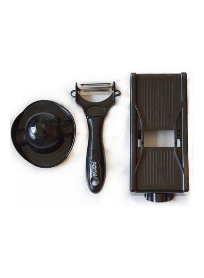 Buy 2 in 1 Peeler Peels and Cuts Black in Egypt