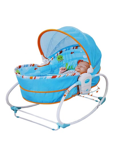 Buy 5-In-1 Multifunctional Baby Portable Rocker And Bassinet Cradle Bed Newborn To Toddler With Canopy in Saudi Arabia