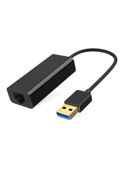 USB 3.0 To RJ45 Gigabit Ethernet Cable Adapter Black price in Saudi ...