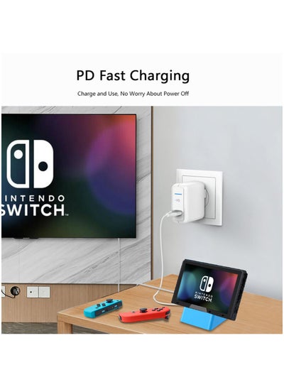 اشتري Docking Station for Nintendo Switch/Switch OLED, Charging Dock 4K HDMI TV Adapter Charger Set Replacement Compatible with Official Nintendo Switch Dock في السعودية