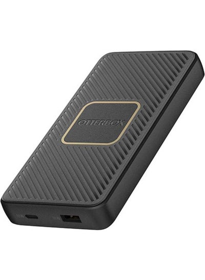 Buy 10000.0 mAh Fast Charge Power Bank USB-A & USB-C 18W PD With Integrated 10W Qi Wireless Charging Black in UAE