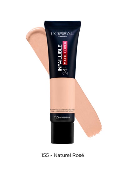 Buy Infallible 24H Matte Cover Foundation 155 Natural Rose in Egypt