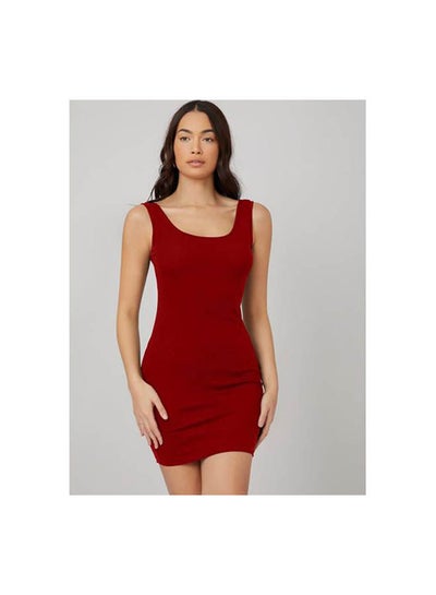 Buy Bretelle Short Dress Cotton TankTop Red in Egypt