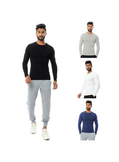 Buy Basic Long Sleeve Round Neck Undershirts Muticolour in Egypt