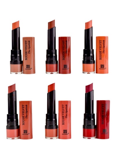 Buy 6-Piece Up To 24H Matte & Intense Lipstick Multicolour in Saudi Arabia