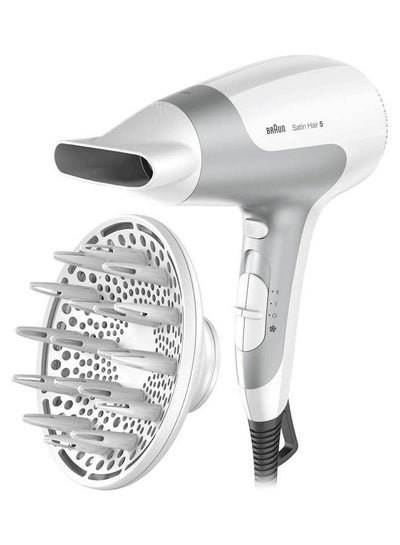 Buy HD585 Satin Hair 5 PowerPerfection Dryer Silver in Saudi Arabia