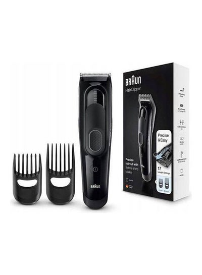 Buy Hair Clipper HC5050 With 2 Combs For 16 Precise Length Settings And Pouch Black in Egypt