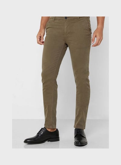 Buy Men Chino Trouser Khaki in UAE