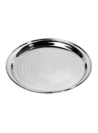 Buy Round Serving Tray Silver 20inch in Saudi Arabia