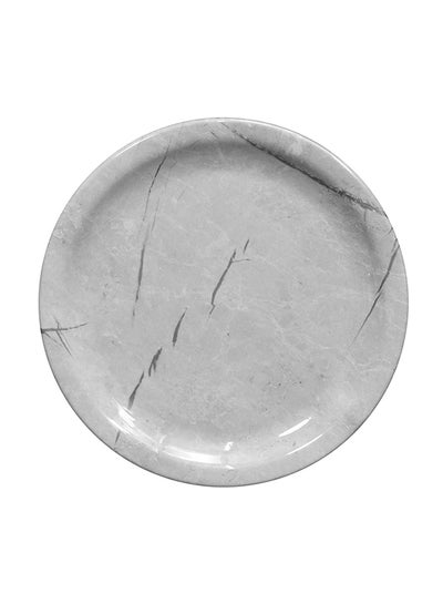 Buy Round Dinner Plate Grey 11x18x5cm in UAE