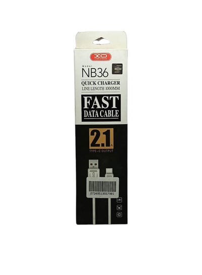 Buy Nb36 Line Length 100Mm Fast Data Cable White in Egypt