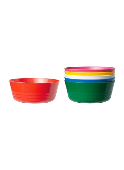 Buy 6-Piece Baby Durable Feeding Bowl With Non Spill Base Design - Multicolour in Saudi Arabia