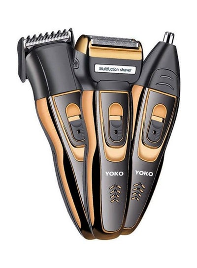 Buy YK-6559 3 In 1 Clipper And Trimmer Black/Gold in Saudi Arabia