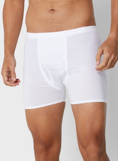 Buy Single Plain Underwear For Men White in UAE