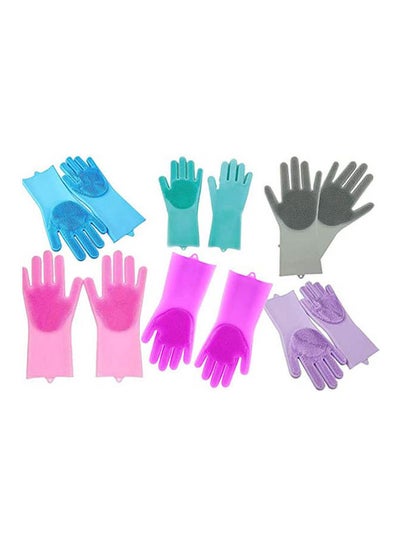 اشتري Gloves Pair To Clean Kitchen Tool Multicolour 34.4 x 16.4 x 2.2سم في مصر