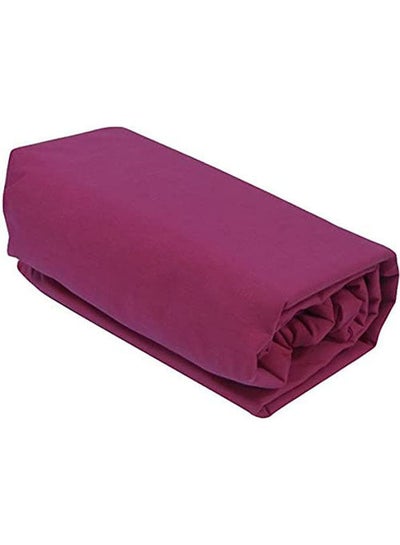 Buy Elasticized Bed Sheet Cotton Fuchsia 120 × 200cm in Egypt