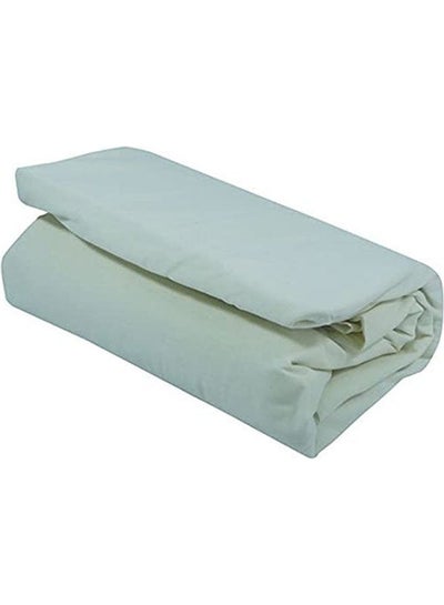 Buy Elasticized Bed Sheet Cotton Off White 120 × 200cm in Egypt