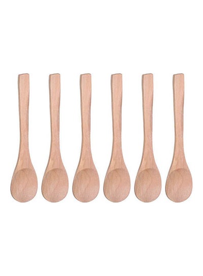 Buy Wooden Spoons Set 6 Pieces Brown in Egypt
