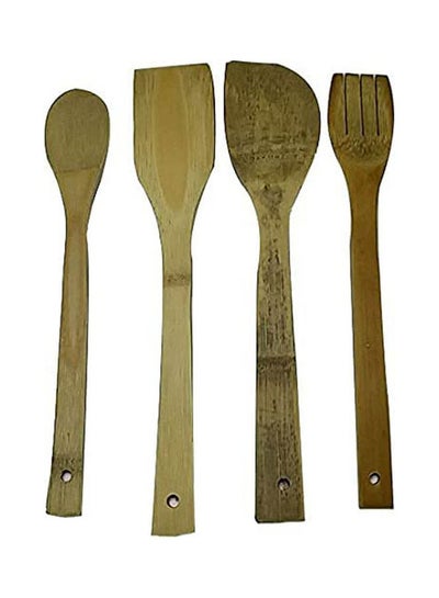 اشتري Wooden Spoons 4 Pieces Beige في مصر