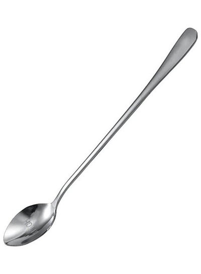 Buy Stainless Steel Long Handle Ladle Personalized Coffee Milk Stir Spoon Silver in Egypt