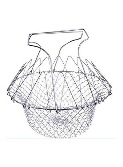 اشتري Stainless Steel Expandable Fry Chef Basket Silver في السعودية