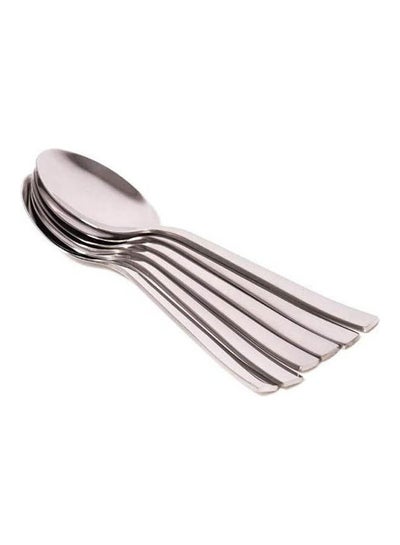 Buy Stainless Steel Spoon Small 6Pcs Silver in Egypt