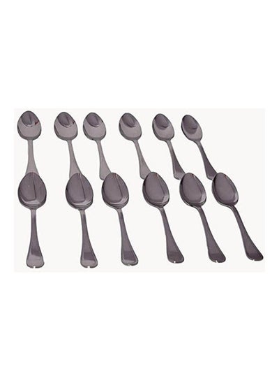 Buy Stainless Steel Tea Spoon 12 Psc Silver in Egypt