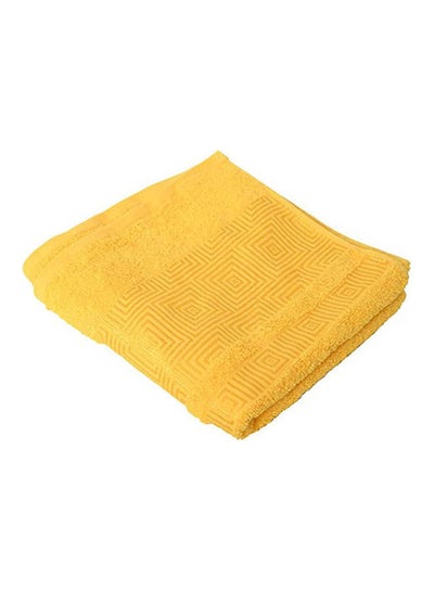 Buy Embroidered Face Towel Yellow in Egypt