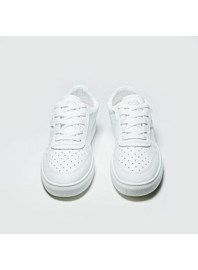 Buy Side Colored Lace-Up Flat Sneakers White in Egypt