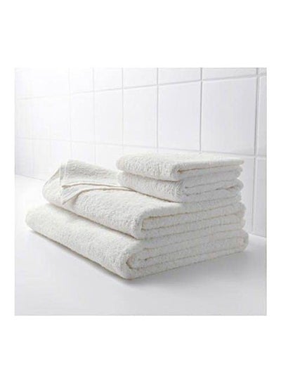 Buy Multi Solid Color Pattern Bath Towels White in Egypt