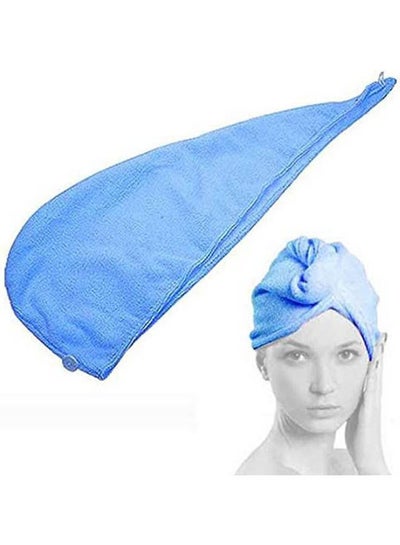 Buy Lady'S Magic Hair Drying Hotel Towel Hat Quick Dry Beach Towel Blue in Egypt