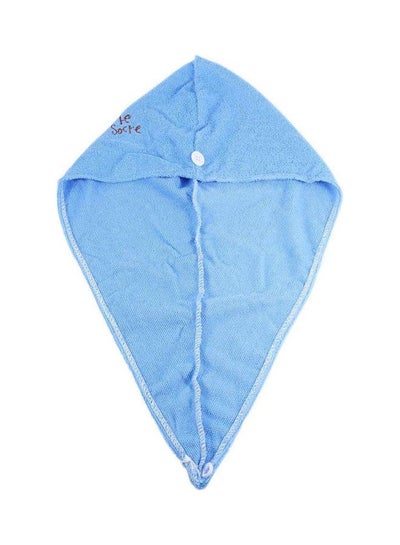 Buy Microfiber Fabric Bath Towel Hair Dry Hat Blue in Egypt