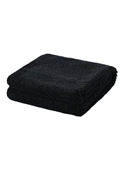 Buy Face Towel Solid Color Black 40x30cm in Egypt