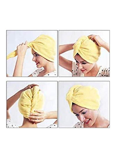 اشتري Lady's Hair Drying Hotel Towel Yellow في مصر