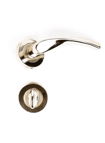 Buy Lerzan Rosetta Bathroom Door Handle 1 Silver in Egypt