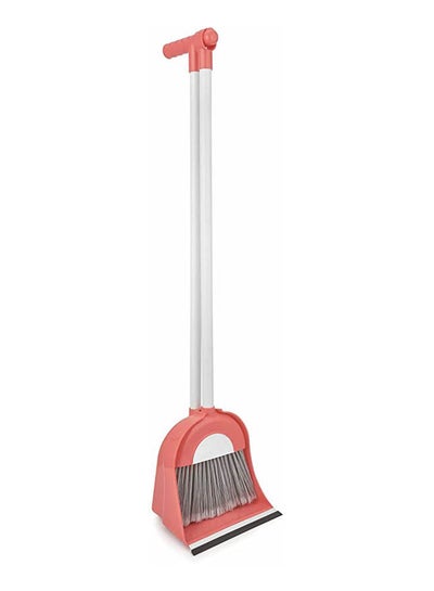 اشتري Dustpan Cleaning Sweeper With Broom Pink في مصر