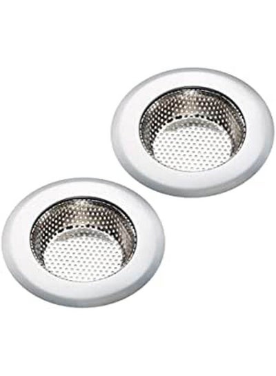 Buy 2Pcs Kitchen Sink Strainer - Stainless Steel Silver 4.5cm in Egypt