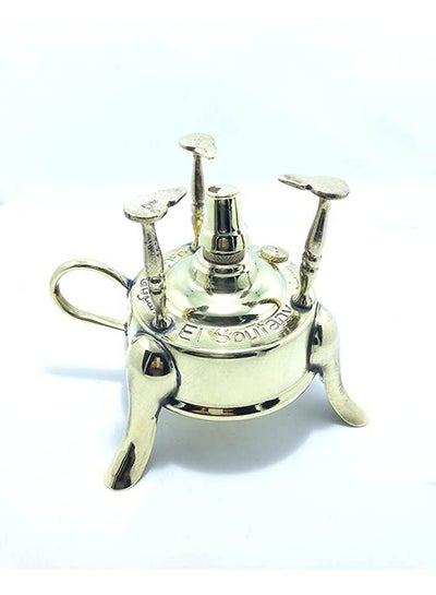 اشتري Antique Alcohol Burner Turkish Coffee Maker Handmade Gold 24cm في مصر